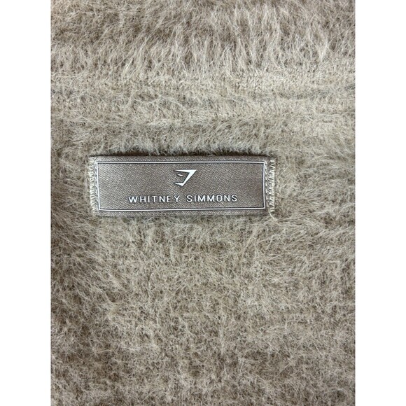 Gymshark x Whitney Simmons Full Zip Jacket Cement Brown Taupe Size Medium - Picture 8 of 11